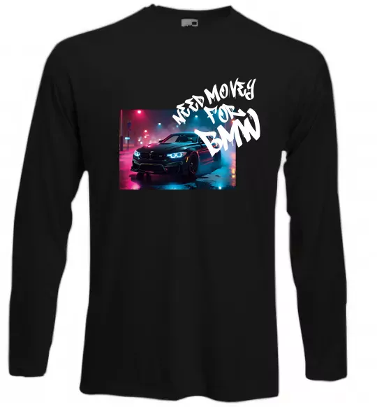 Лонгслів Money for BWM Чорний фото