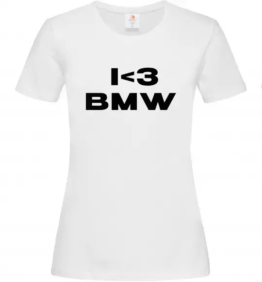Женская футболка I <3 BMW Белый фото