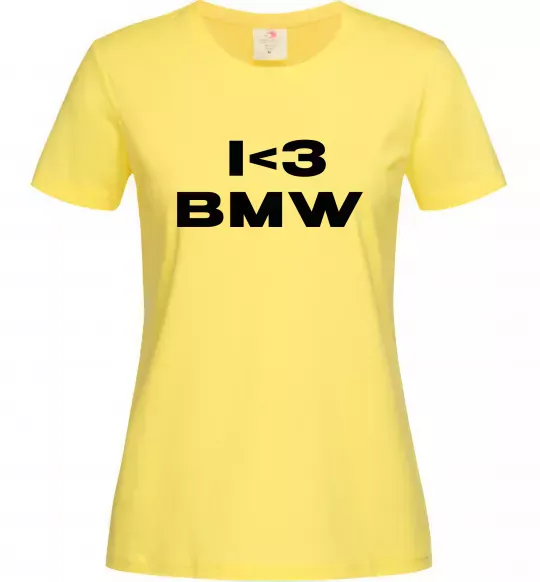 Женская футболка I <3 BMW Лимонный фото