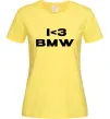 Женская футболка I <3 BMW Лимонный фото
