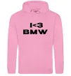 Чоловіча толстовка (худі) I <3 BMW Рожевий Чоловіча толстовка (худі) I <3 BMW Рожевий фото