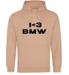 Чоловіча толстовка (худі) I <3 BMW Пісочний Чоловіча толстовка (худі) I <3 BMW Пісочний фото