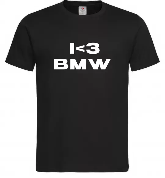 Чоловіча футболка I <3 BMW Чорний фото