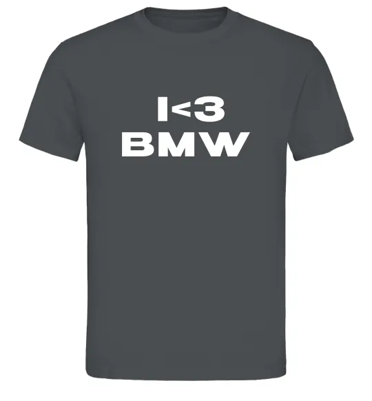 Чоловіча футболка I <3 BMW Графіт фото