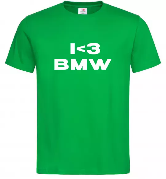 Чоловіча футболка I <3 BMW Зелений фото