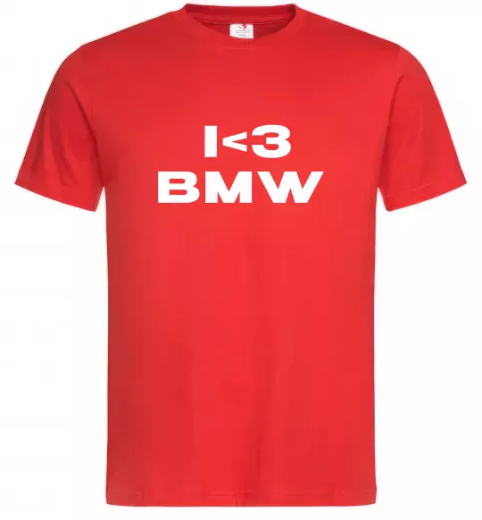 Чоловіча футболка I <3 BMW Червоний фото