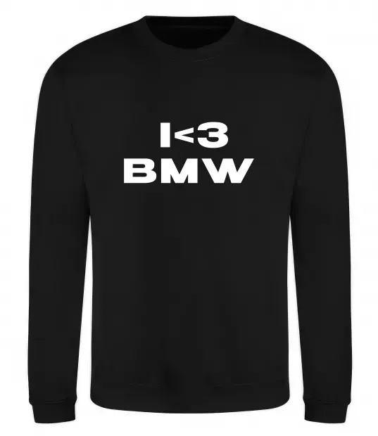 Світшот I <3 BMW Чорний фото