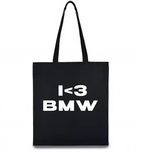 Еко-сумка I <3 BMW Чорний фото