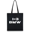 Еко-сумка I <3 BMW Чорний фото