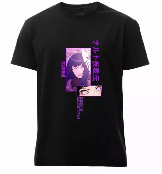 Мужская премиум футболка Хіната Черный фото