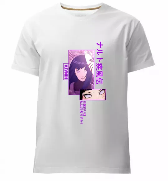 Мужская премиум футболка Хіната Белый фото