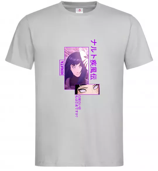 Мужская футболка Хіната Серый фото