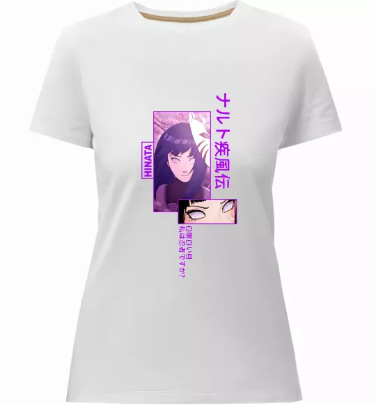 Женская премиум футболка Хіната Белый фото