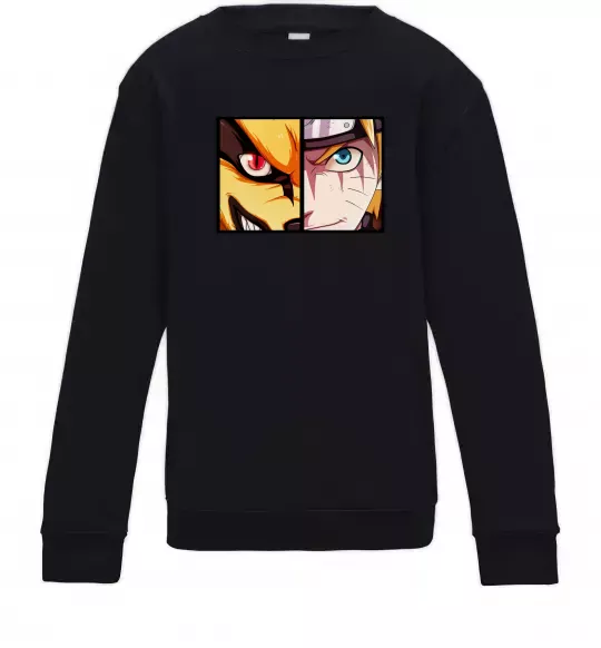 Дитячий світшот Курама vs Наруто Чорний фото