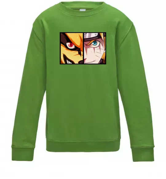 Дитячий світшот Курама vs Наруто Лаймовий фото