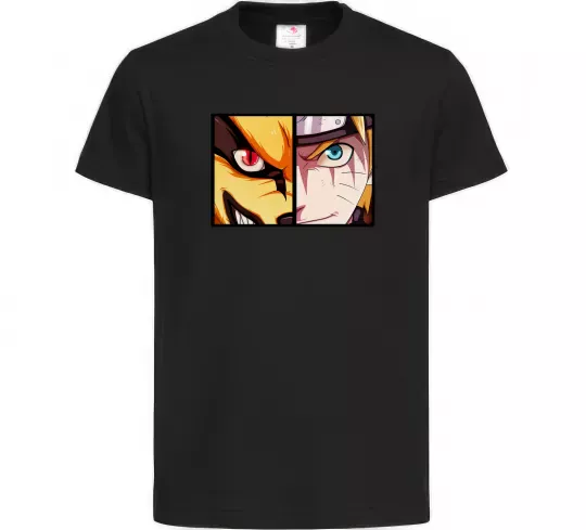 Дитяча футболка Курама vs Наруто Чорний фото