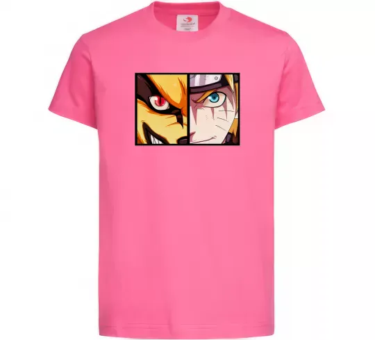 Дитяча футболка Курама vs Наруто Яскраво-рожевий фото