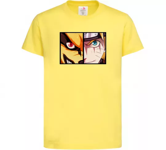 Дитяча футболка Курама vs Наруто Лимонний фото