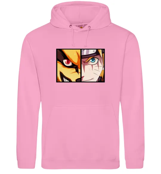 Женская толстовка (худи) Курама vs Наруто Розовый фото
