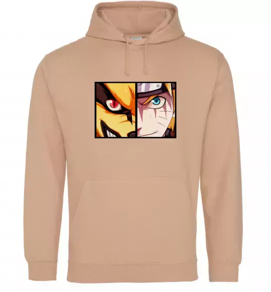 Жіноча толстовка (худі) Курама vs Наруто Пісочний фото