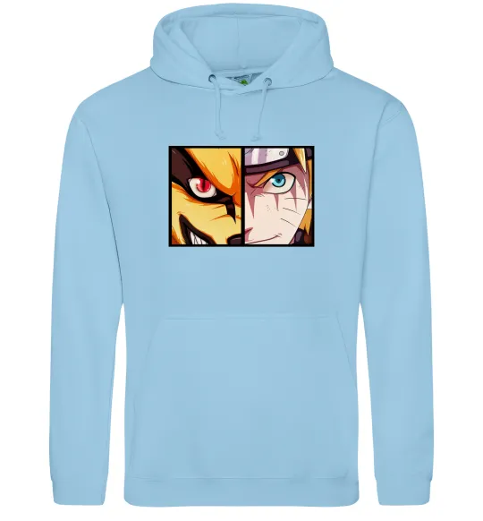 Женская толстовка (худи) Курама vs Наруто Голубой фото