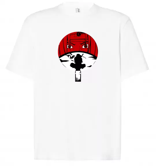 Футболка Оверсайз Ітачі Учіха коло Белый фото