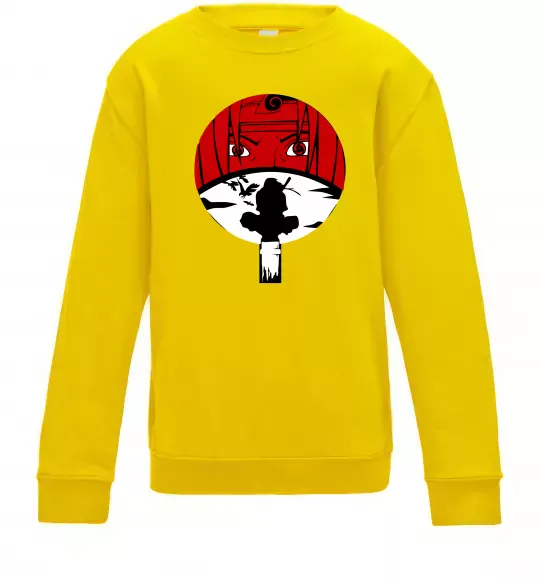 Дитячий світшот Ітачі Учіха коло Сонячно жовтий фото