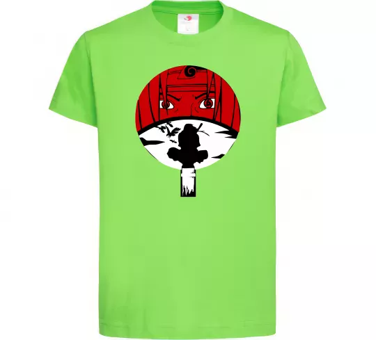 Дитяча футболка Ітачі Учіха коло Лаймовий фото