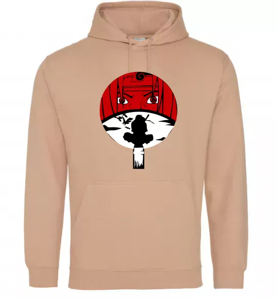 Мужская толстовка (худи) Ітачі Учіха коло Песочный фото