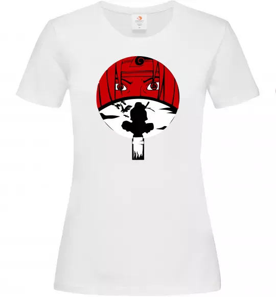 Жіноча футболка Ітачі Учіха коло Білий фото