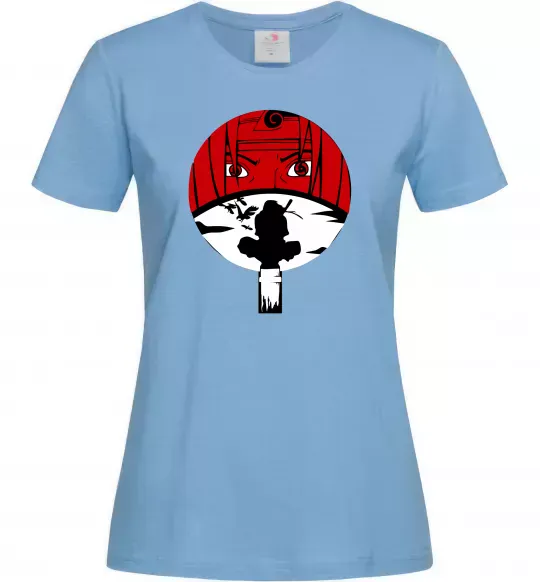 Жіноча футболка Ітачі Учіха коло Блакитний фото