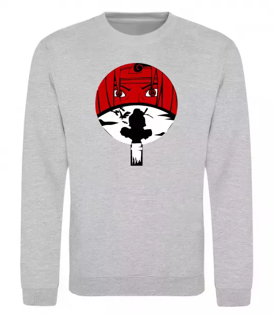 Свитшот Ітачі Учіха коло Серый меланж фото