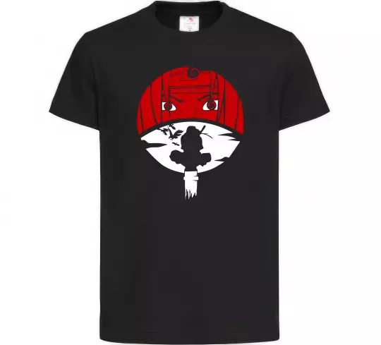 Дитяча футболка Ітачі Учіха коло Чорний фото