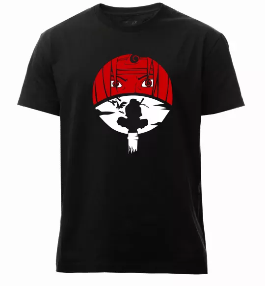 Мужская премиум футболка Ітачі Учіха коло Черный фото