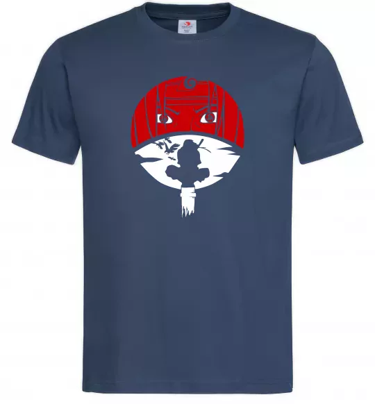 Чоловіча футболка Ітачі Учіха коло Темно-синій фото