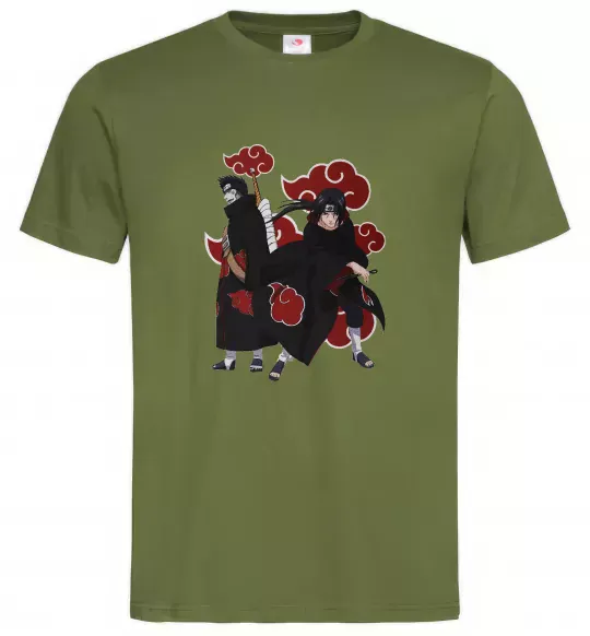 Мужская футболка Ітачі і Кісаме Оливковый фото