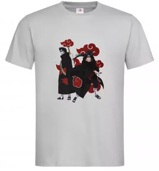 Мужская футболка Ітачі і Кісаме Серый фото