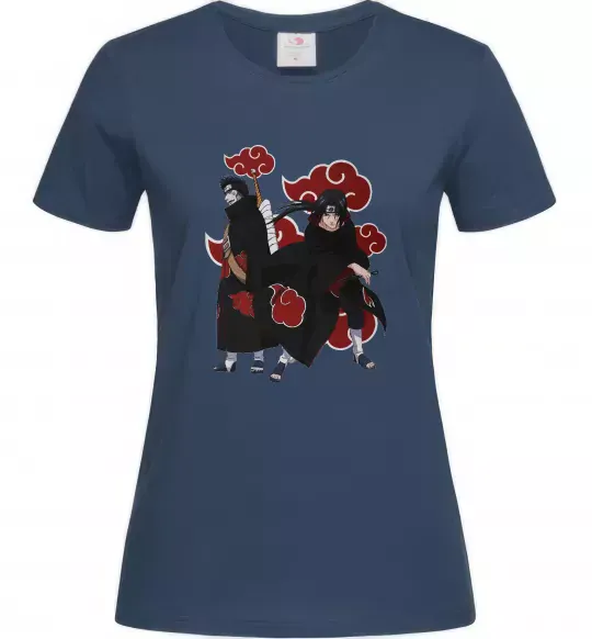 Женская футболка Ітачі і Кісаме Темно-синий фото
