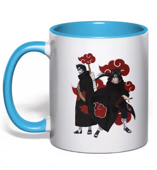 Чашка с цветной ручкой Ітачі і Кісаме Голубой фото