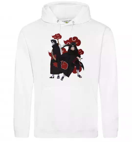 Женская толстовка (худи) Ітачі і Кісаме Белый фото