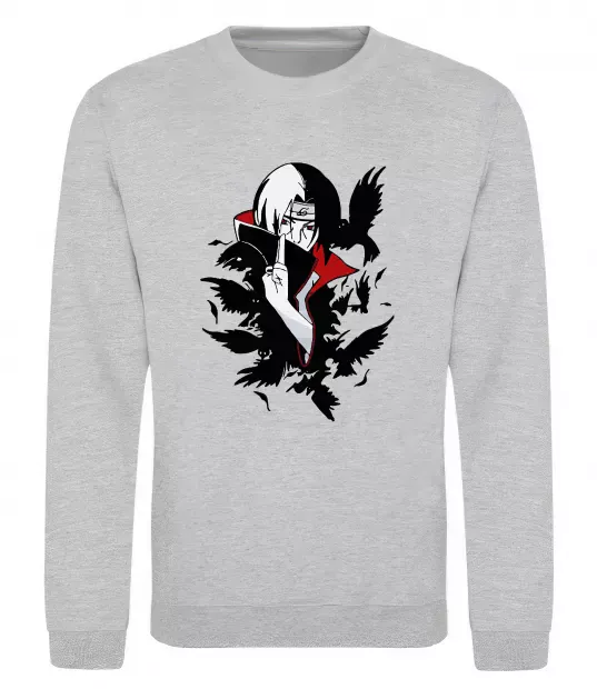 Свитшот Ітачі ворони Серый меланж фото