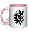 Чашка з кольоровою ручкою Ітачі ворони Ніжно рожевий фото