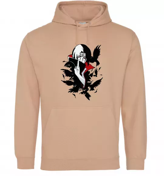 Жіноча толстовка (худі) Ітачі ворони Пісочний фото