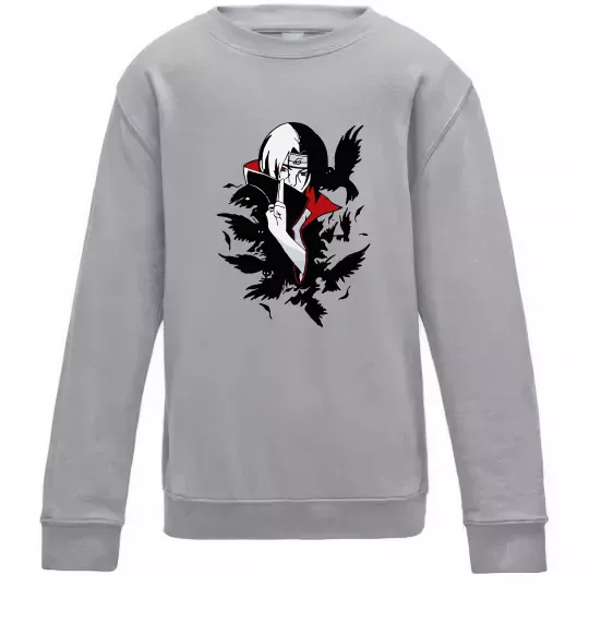 Детский Свитшот Ітачі ворони Серый меланж фото