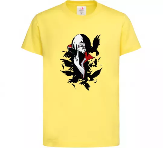 Детская футболка Ітачі ворони Лимонный фото