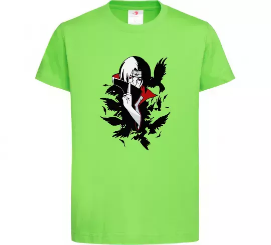 Детская футболка Ітачі ворони Лаймовый фото