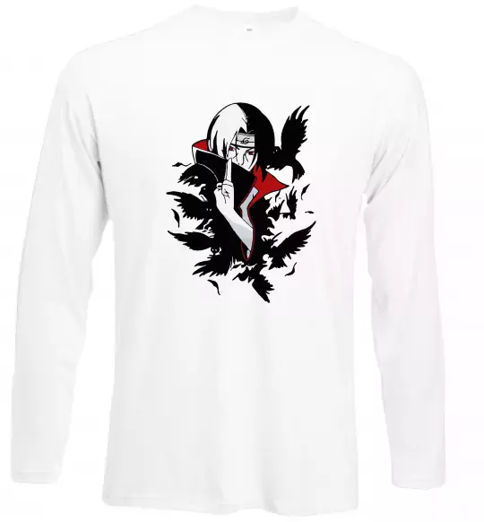 Лонгслів Ітачі ворони Білий фото