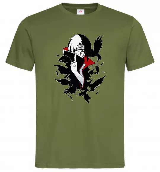 Чоловіча футболка Ітачі ворони Оливковий фото