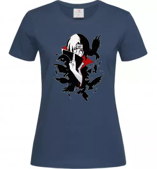Жіноча футболка Ітачі ворони Темно-синій фото