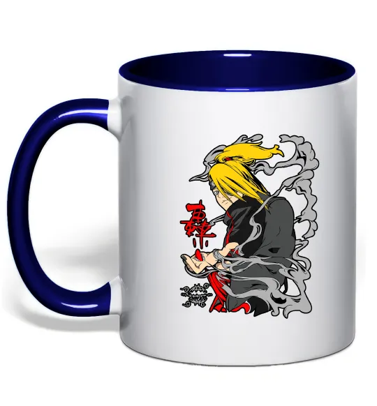 Чашка с цветной ручкой Дейдара Глубокий темно-синий фото